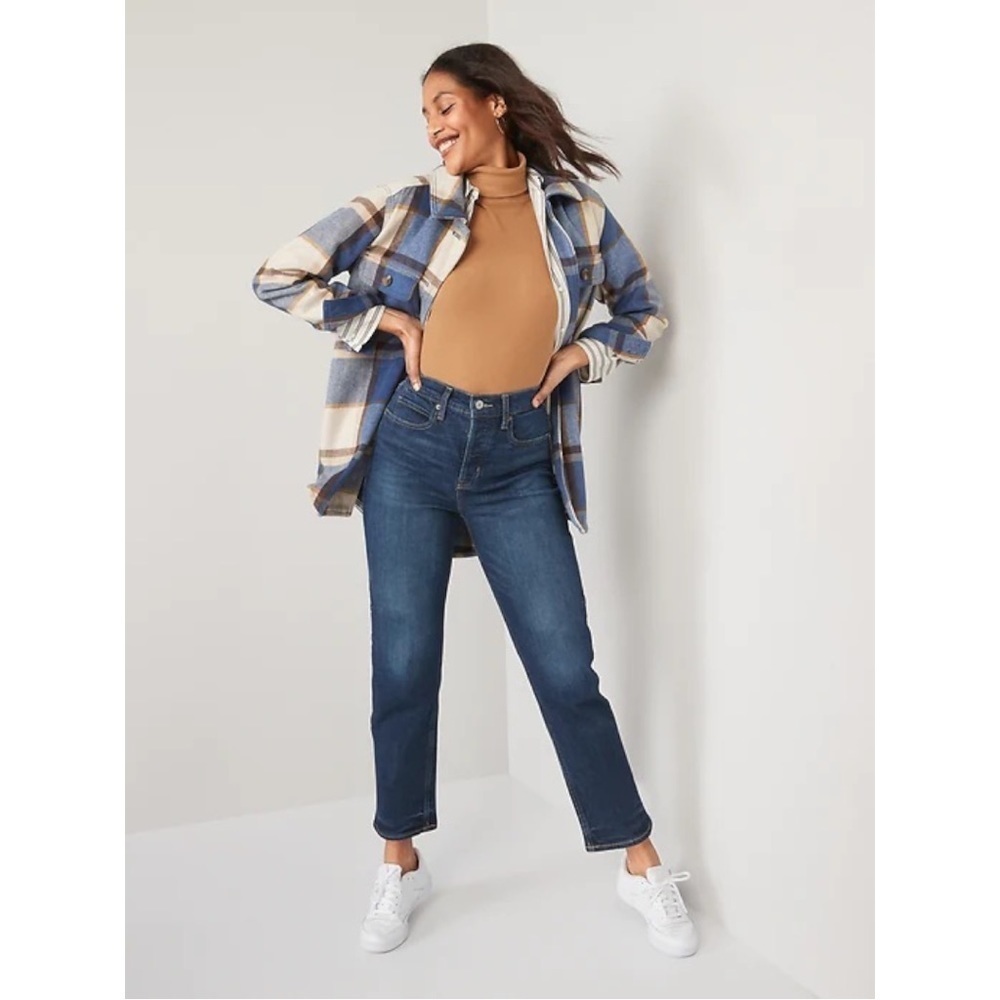 NWT Extra High-Waisted‎ Button-Fly Sky-Hi Straight Jeans for Women